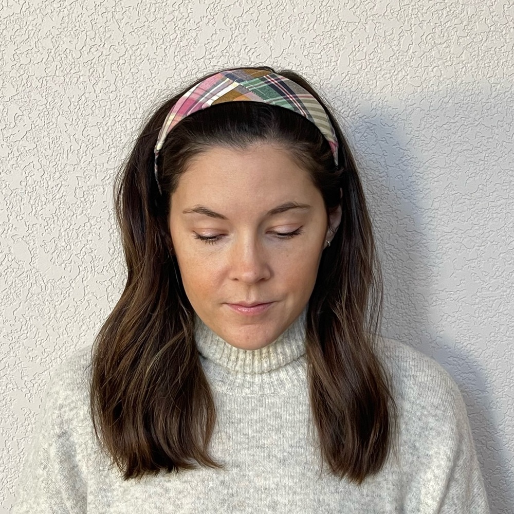 Nwot J. Crew Pastel Patchwork Pattern Headband - image 1